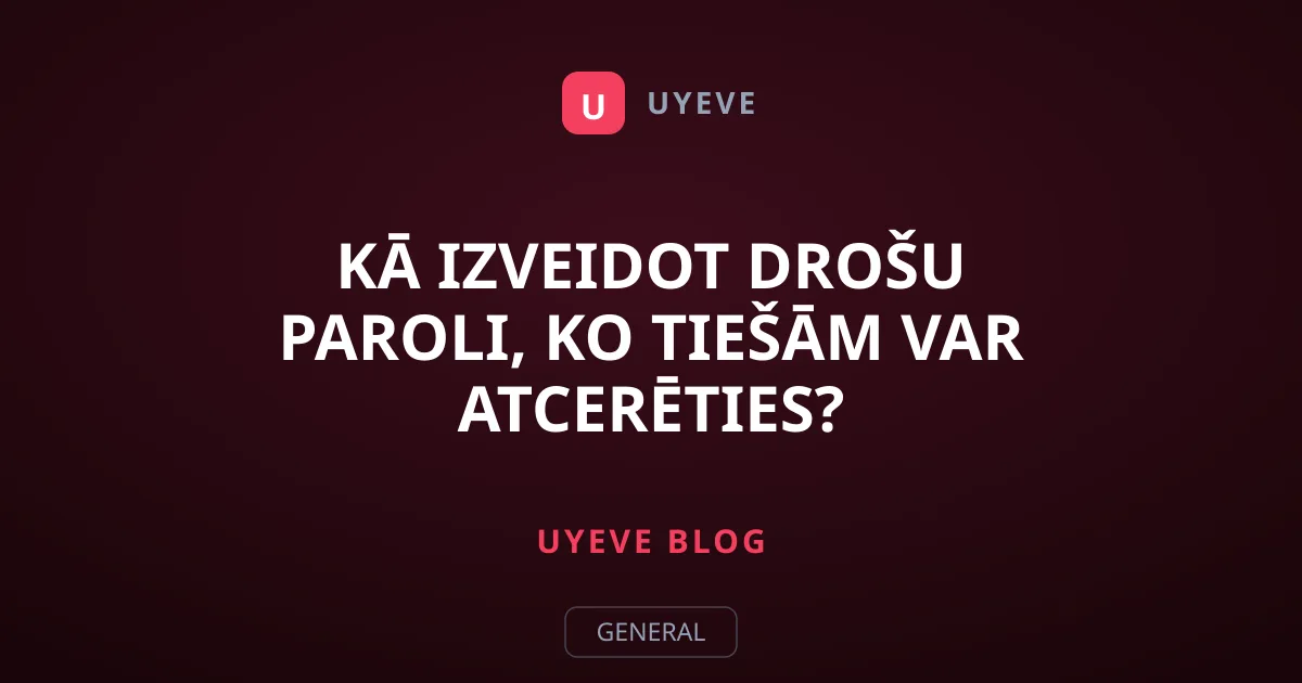 Kā izveidot drošu paroli, ko tiešām var atcerēties?